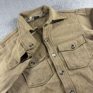 VINTAGE Woolrich Shirt Mens Medium Brown Heavyweight Wool Flannel Button Up